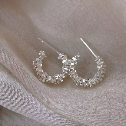 2024 New Fashion Trend Unique Design Elegant Exquisite Irregular C Shape Earrings Female Jewelry Party Premium Gift Wholesale