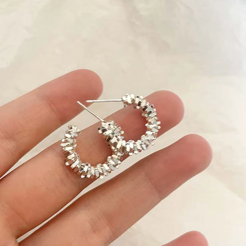 2024 New Fashion Trend Unique Design Elegant Exquisite Irregular C Shape Earrings Female Jewelry Party Premium Gift Wholesale